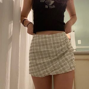 Forever 21 Green Plaid Skort